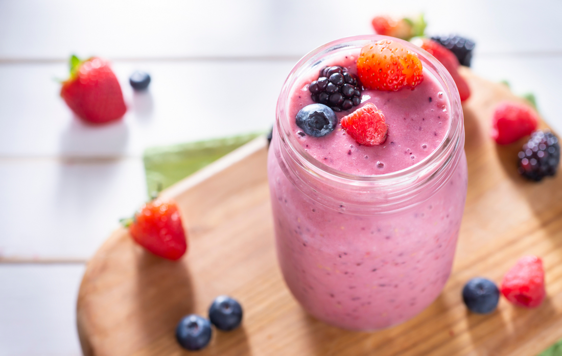 Smoothie de Frambuesa con Super Cookies