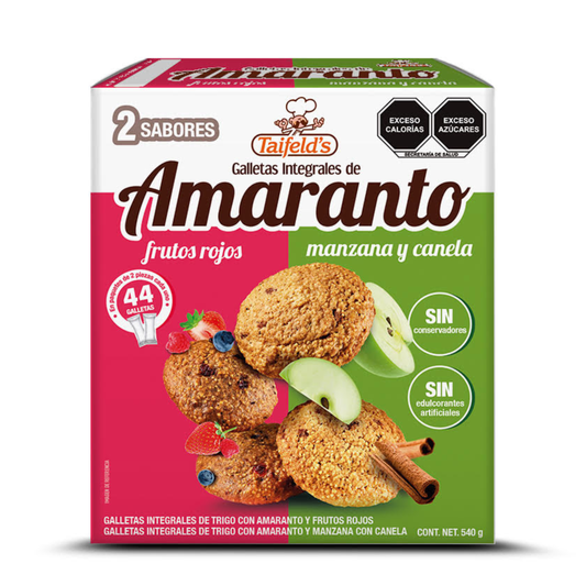 Galletas de Amaranto Mix (Frutos Rojos y Manzana Canela) 540g