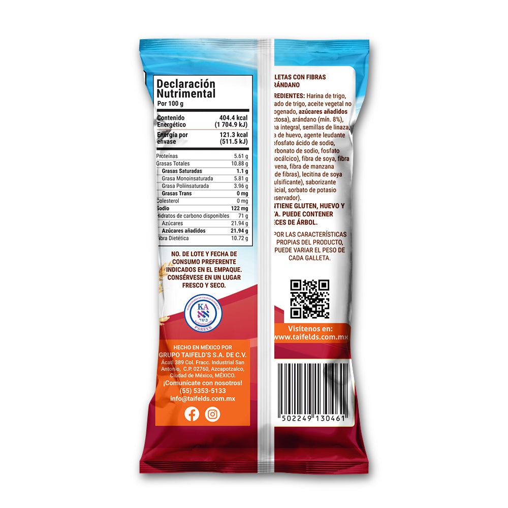 Fiber Cookies con Arándano y Ciruela Pasa 190g
