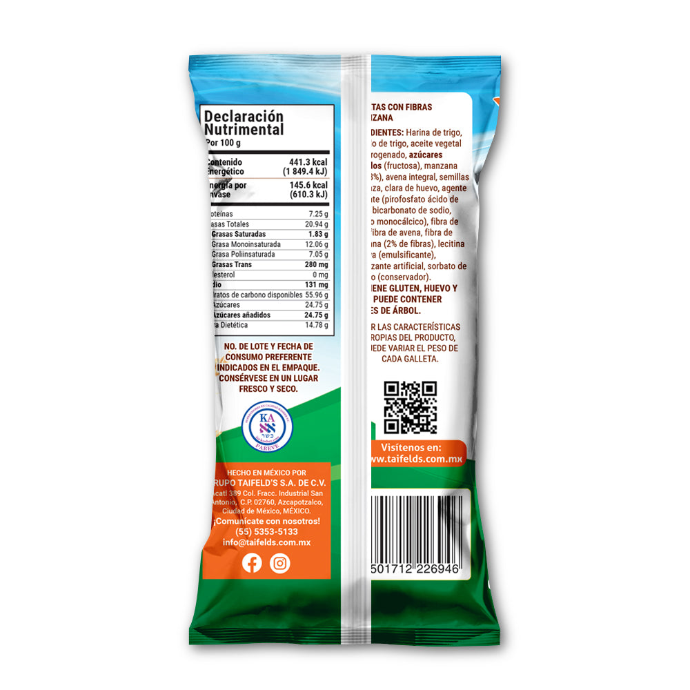 Fiber Cookies con Manzana 190g