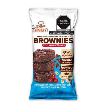 Brownies de Chocolate con Arándanos Display (10 paquetes de 30g)