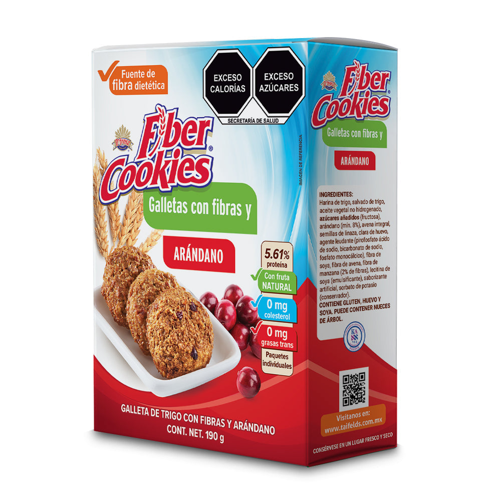 Fiber Cookies con Arándanos 190g