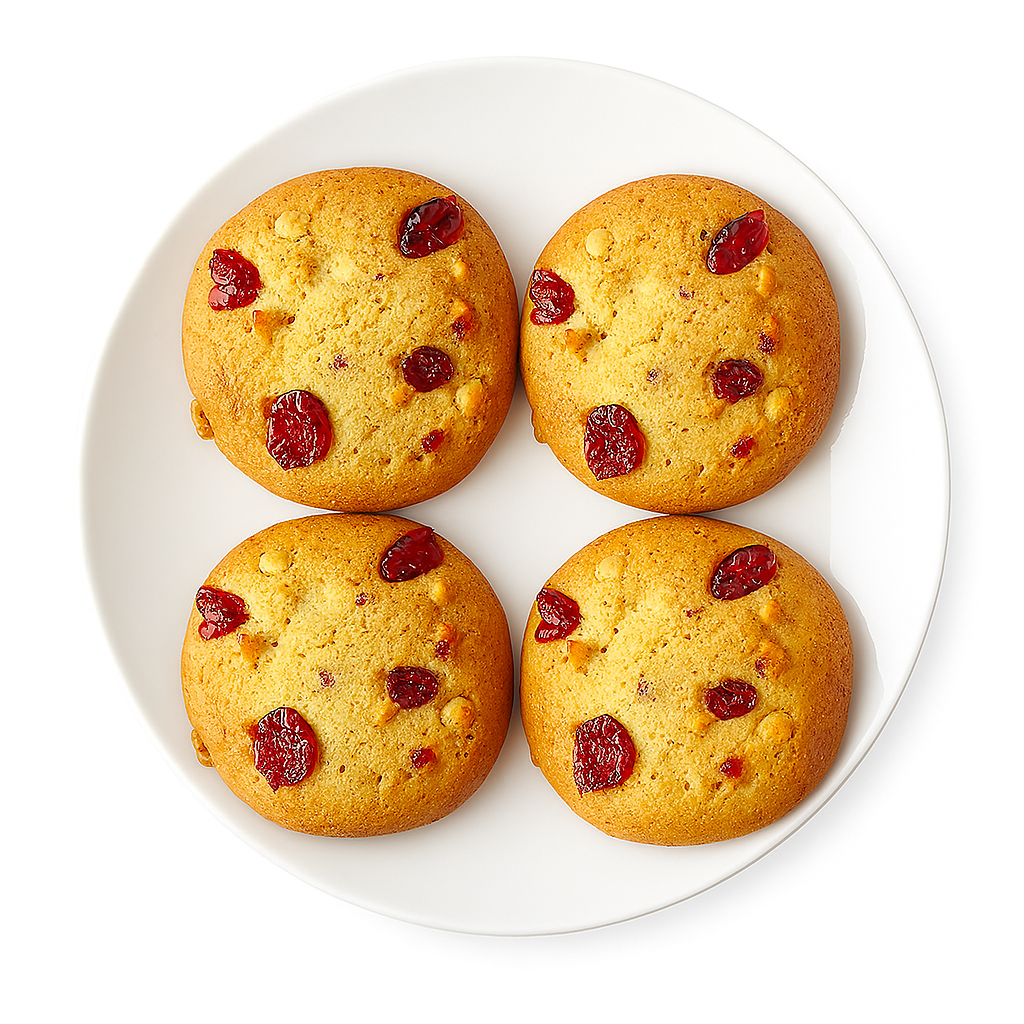 Galletas de Mantequilla - Chocolate Blanco y Arándanos 90g