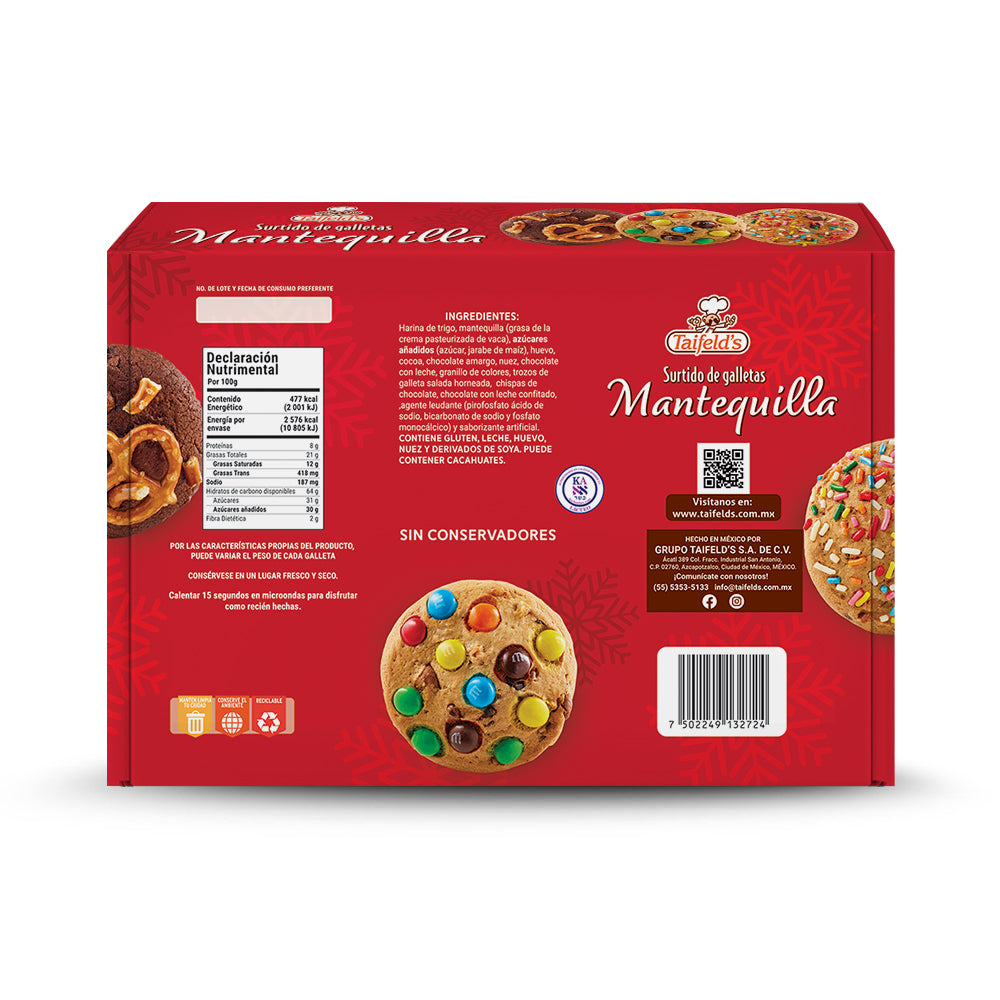 Galletas Surtidas de Mantequilla Navideñas 540g