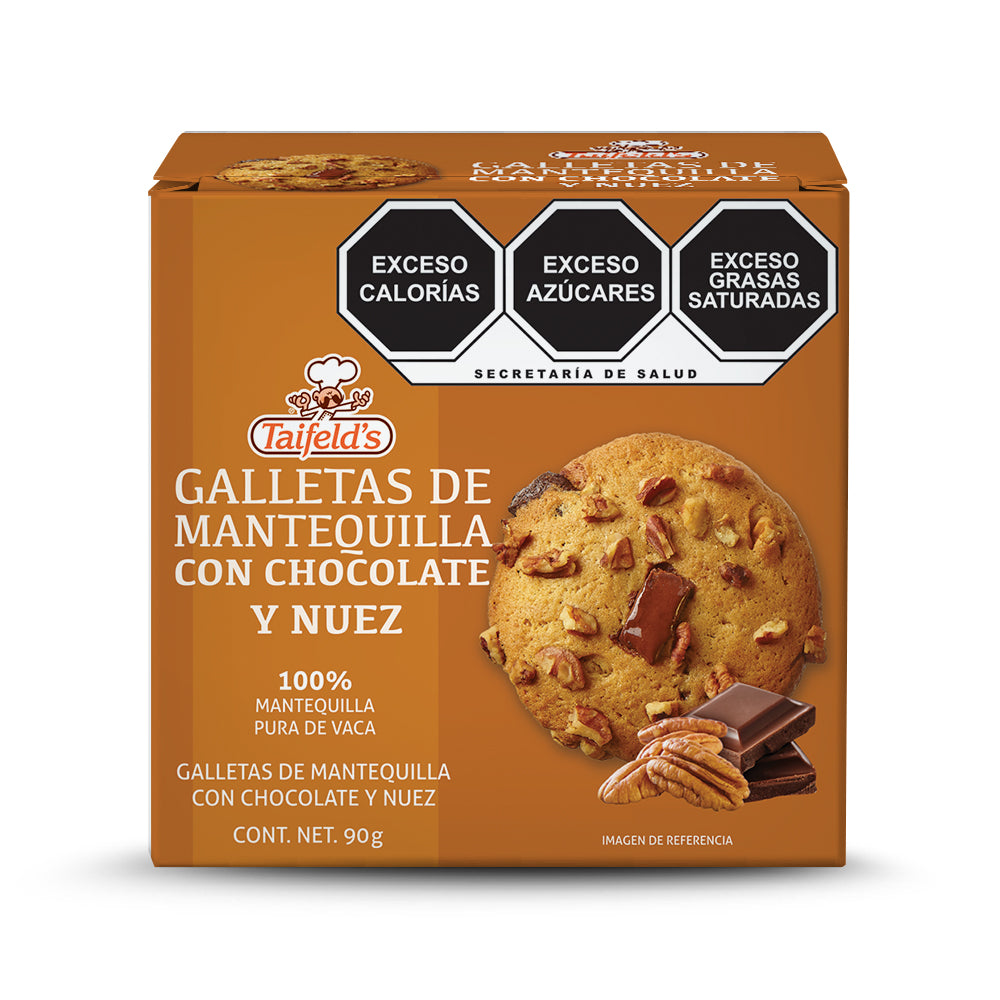 Galletas de Mantequilla - Chocolate y Nuez 90g