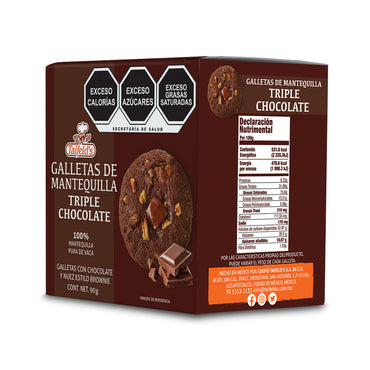 Galletas de Mantequilla - Triple Chocolate 90g