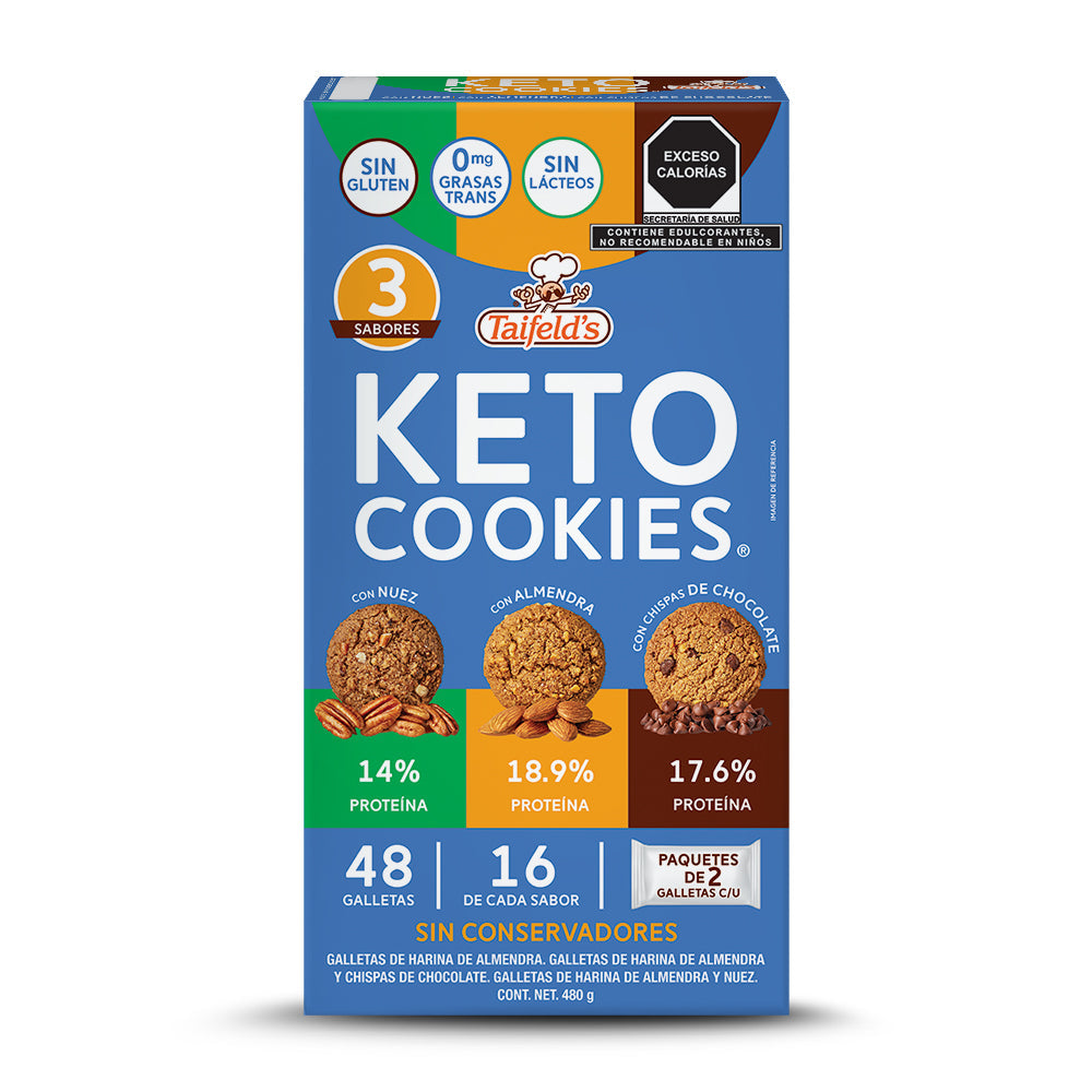 Keto Cookies Mix (Nuez, Almendra y Chispa) 480g