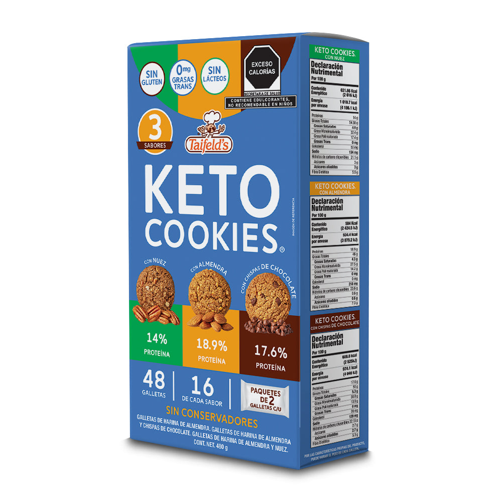 Keto Cookies Mix (Nuez, Almendra y Chispa) 480g