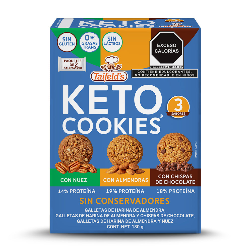 Keto Cookies Mix (Nuez, Almendra y Chispa) 180g