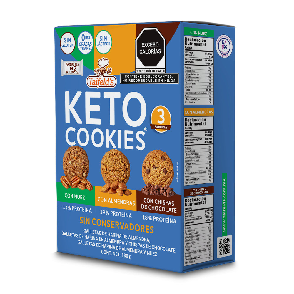 Keto Cookies Mix (Nuez, Almendra y Chispa) 180g