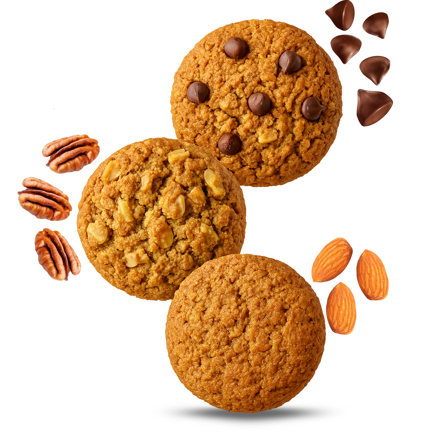 Keto Cookies Mix (Nuez, Almendra y Chispa) 480g