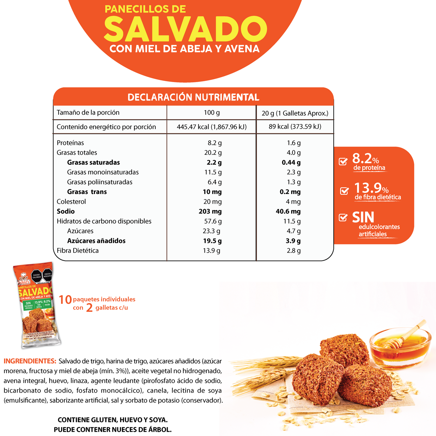Panecillos de Salvado Display (10 paquetes de 40g)