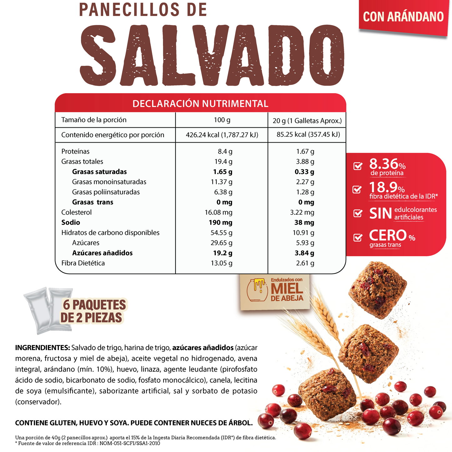 Panecillos de Salvado con Arándanos 240g