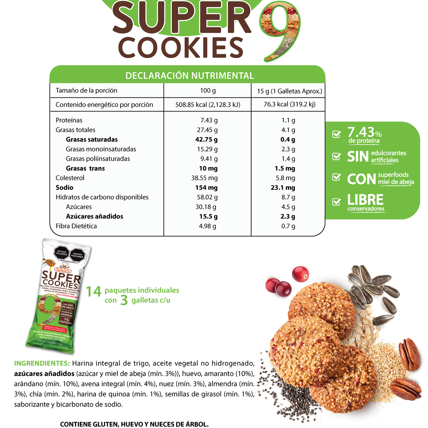 Super Cookies 9 630g