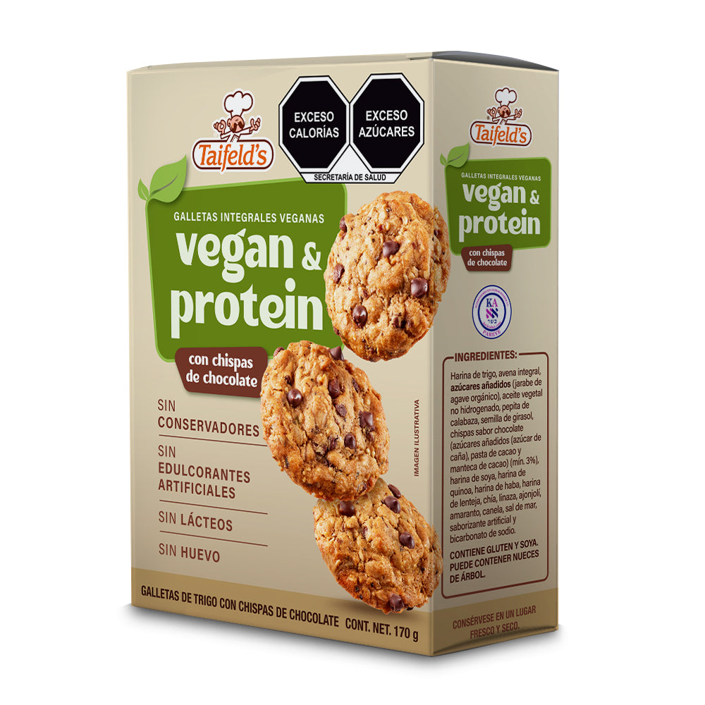 Vegan & Protein Cookies con Chispas de Chocolate 170g