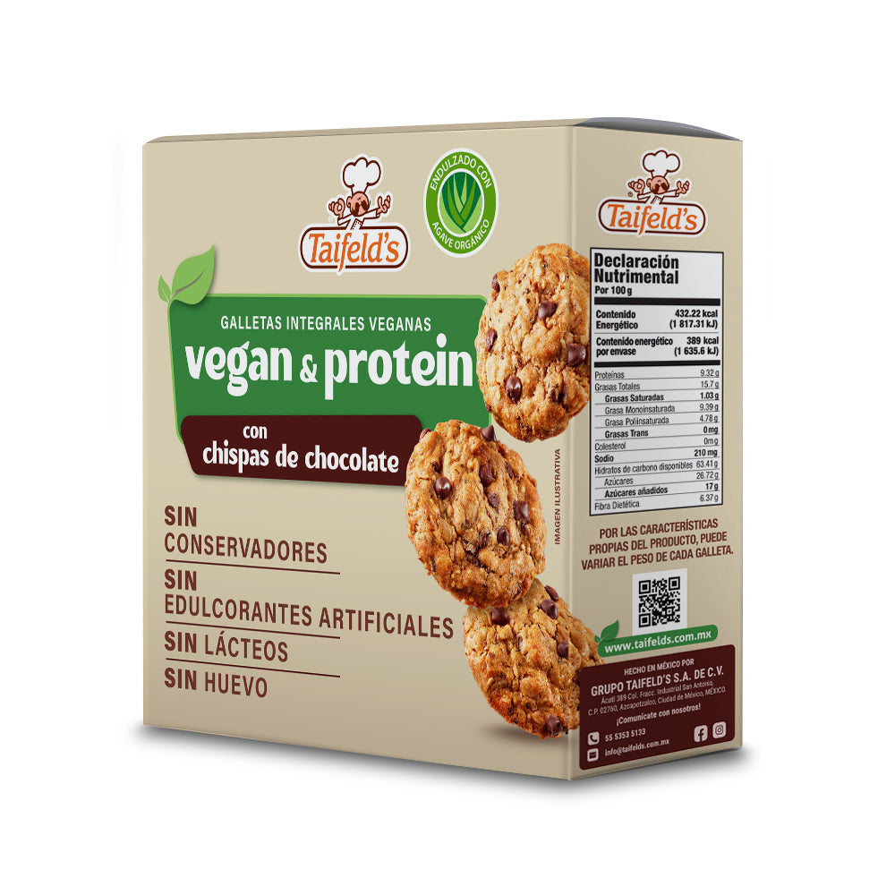 Vegan & Protein Cookies con Chispas sabor Chocolate 90g
