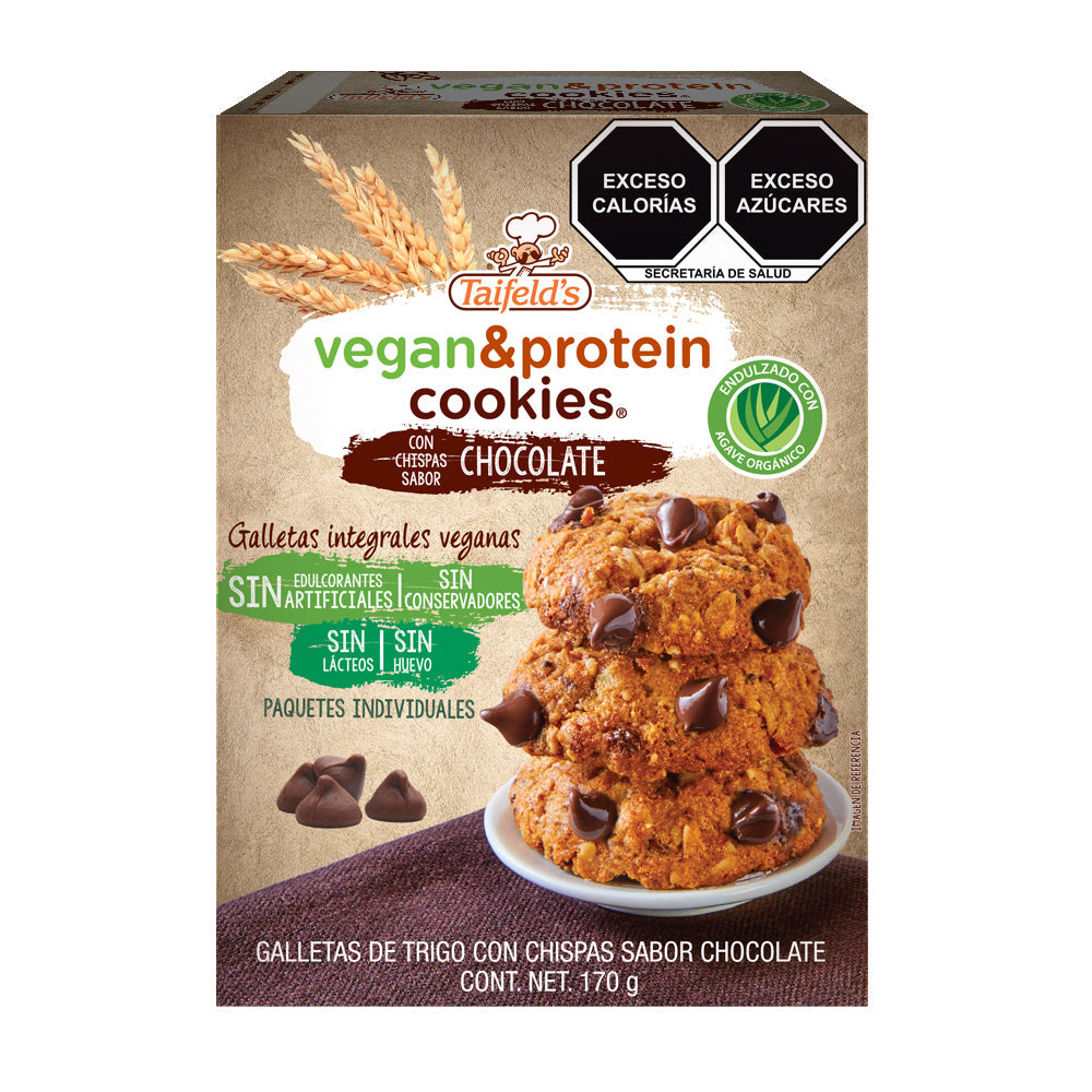 Vegan & protein cookies with chocolate chips 