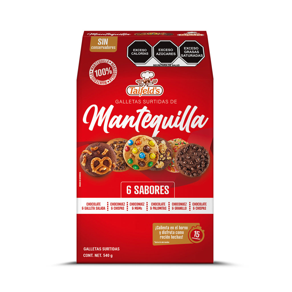 Galletas Surtidas de Mantequilla - 6 Sabores 540 g