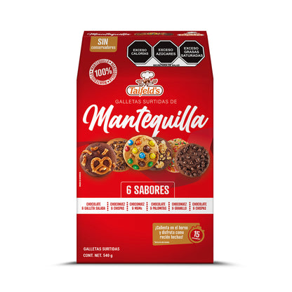 Galletas Surtidas de Mantequilla - 6 Sabores 540 g