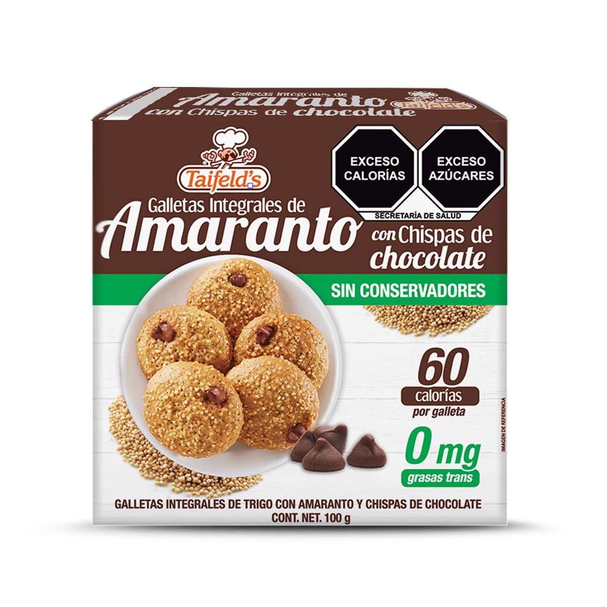 Galletas de Amaranto con chispas de chocolate