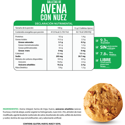 Galletas de Avena con Nuez 90g