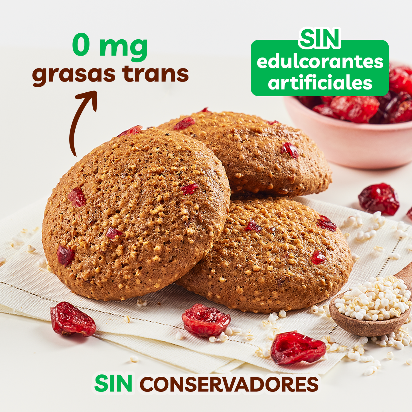 Galletas de Amaranto con arándanos