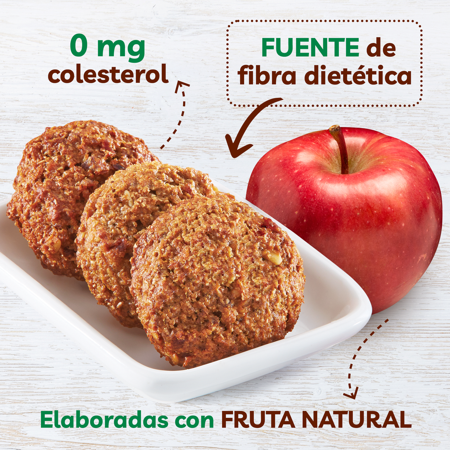 Fiber Cookies with apple