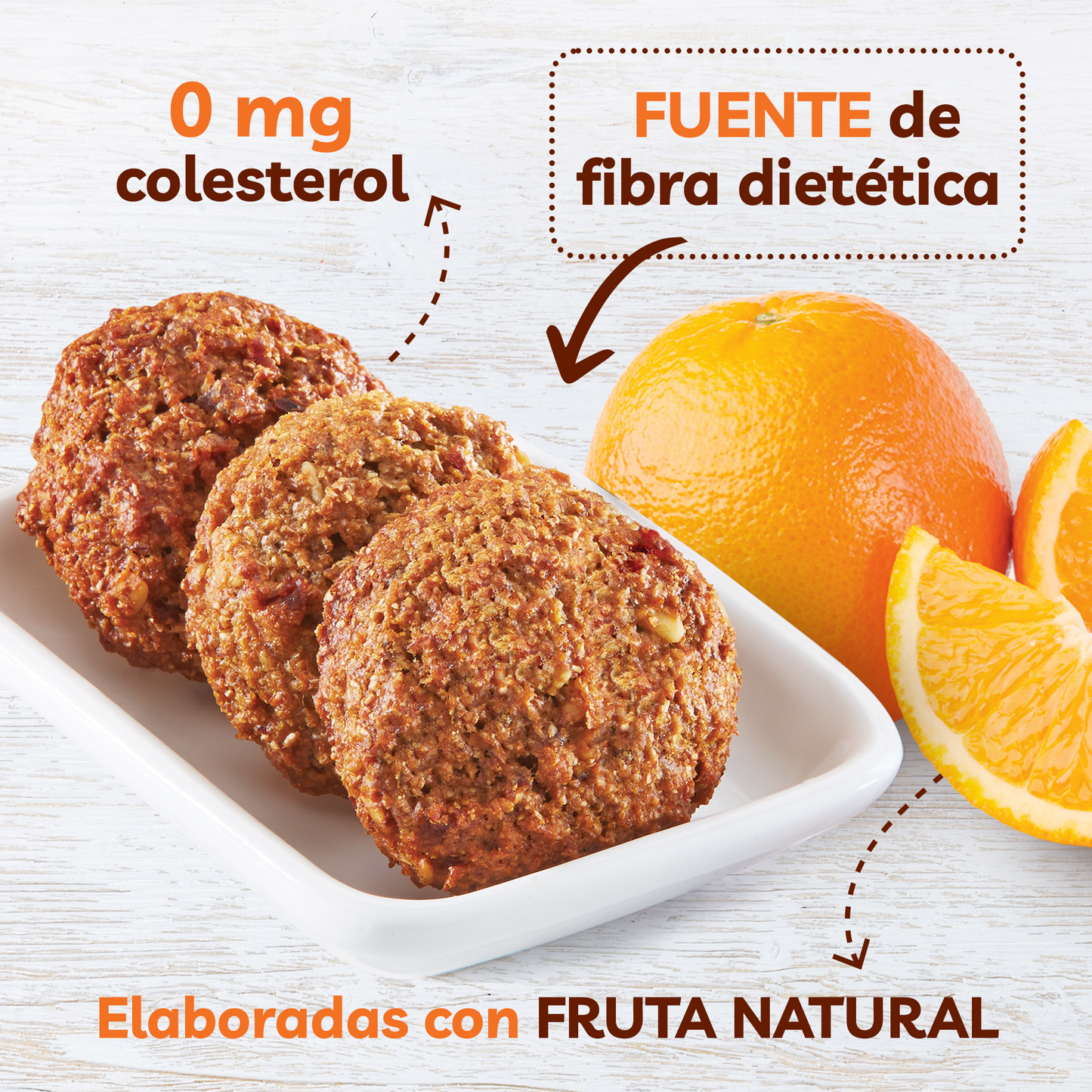 Fiber Cookies with orange