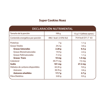 Super Cookies Nuez 90g