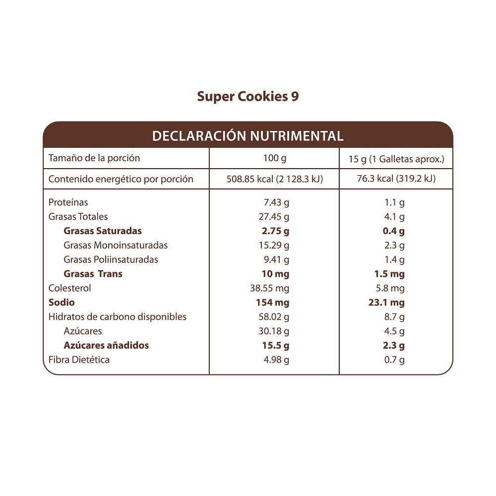 Super Cookies 9 630g