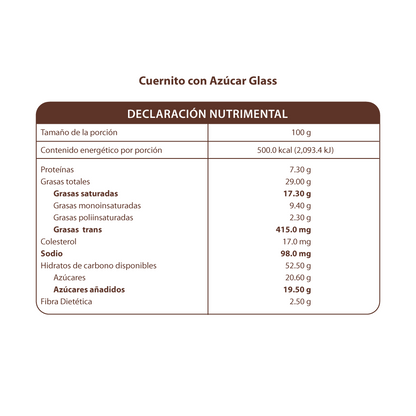 Galletas Surtidas - Cuernito con Azúcar Glass 375g