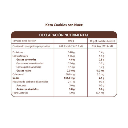 Keto Cookies con Nuez 180g