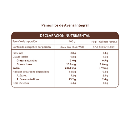 Panecillos de Avena 270g