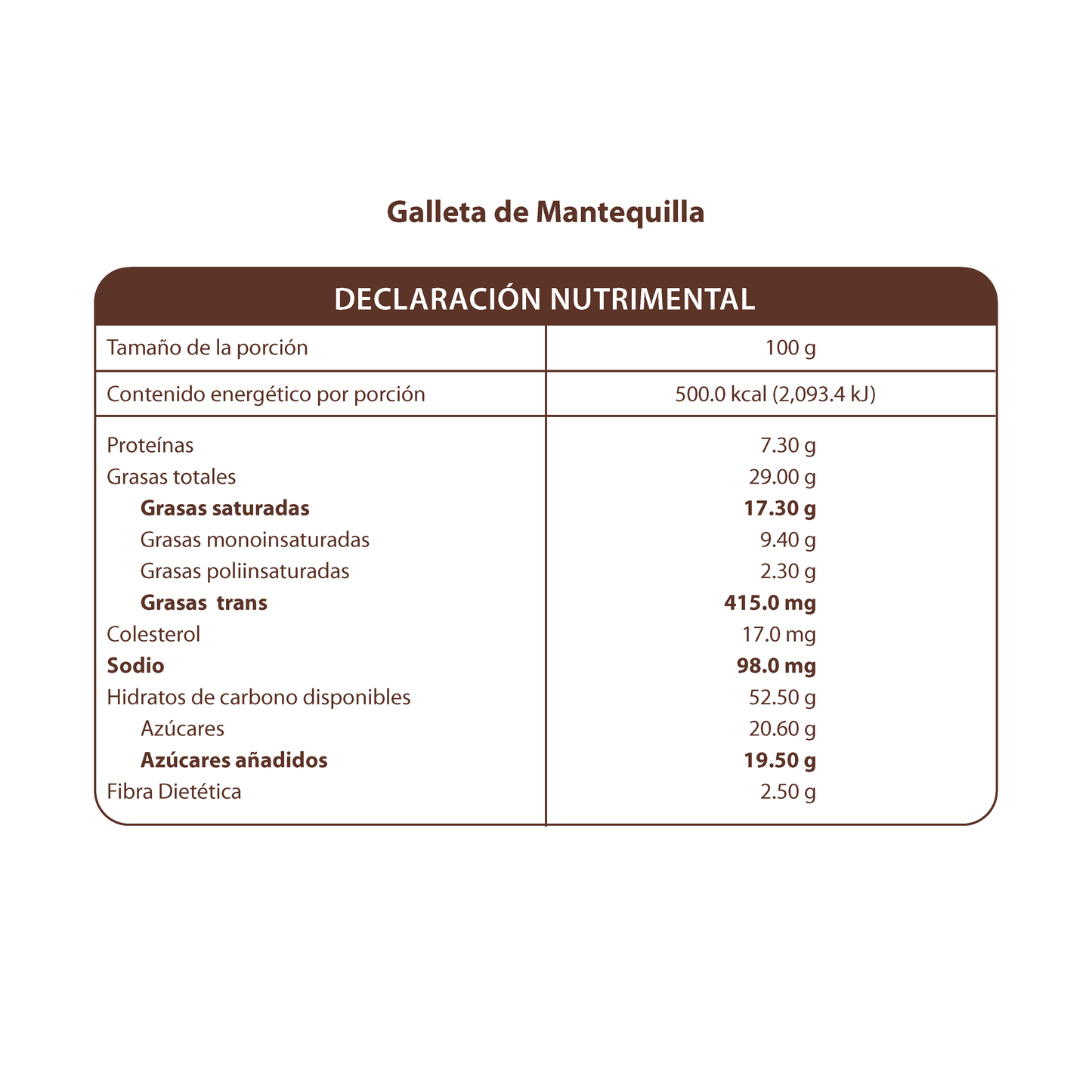 Galletas de Mantequilla - Garabato Grande 600g