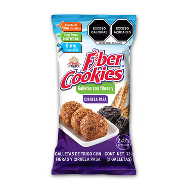 Fiber Cookies con Ciruela Pasa Display (10 paquetes de 33g)