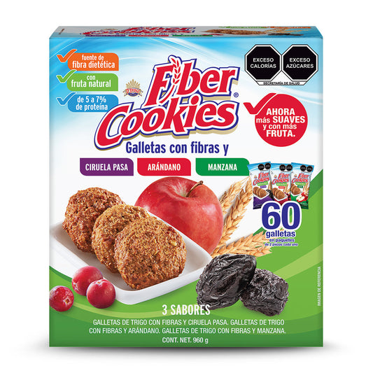 Fiber Cookies Mix (Ciruela Pasa, Arándano y Manzana) 960g