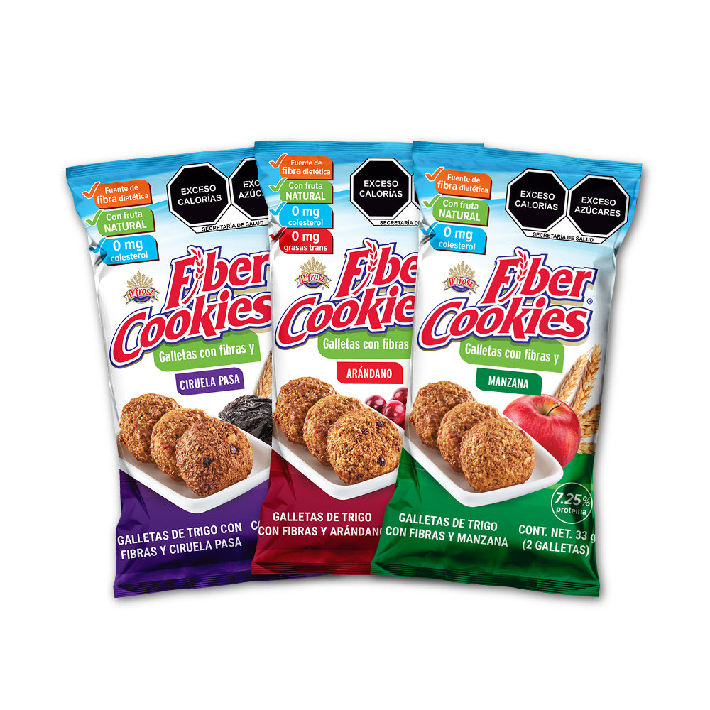 Fiber Cookies Mix  (Ciruela Pasa, Arándano y Manzana) 960g