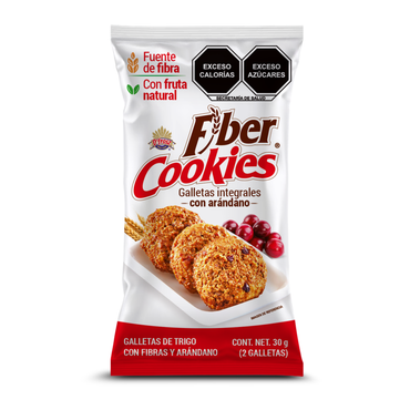 Fiber Cookies con Arándanos Display (10 paquetes de 30g)