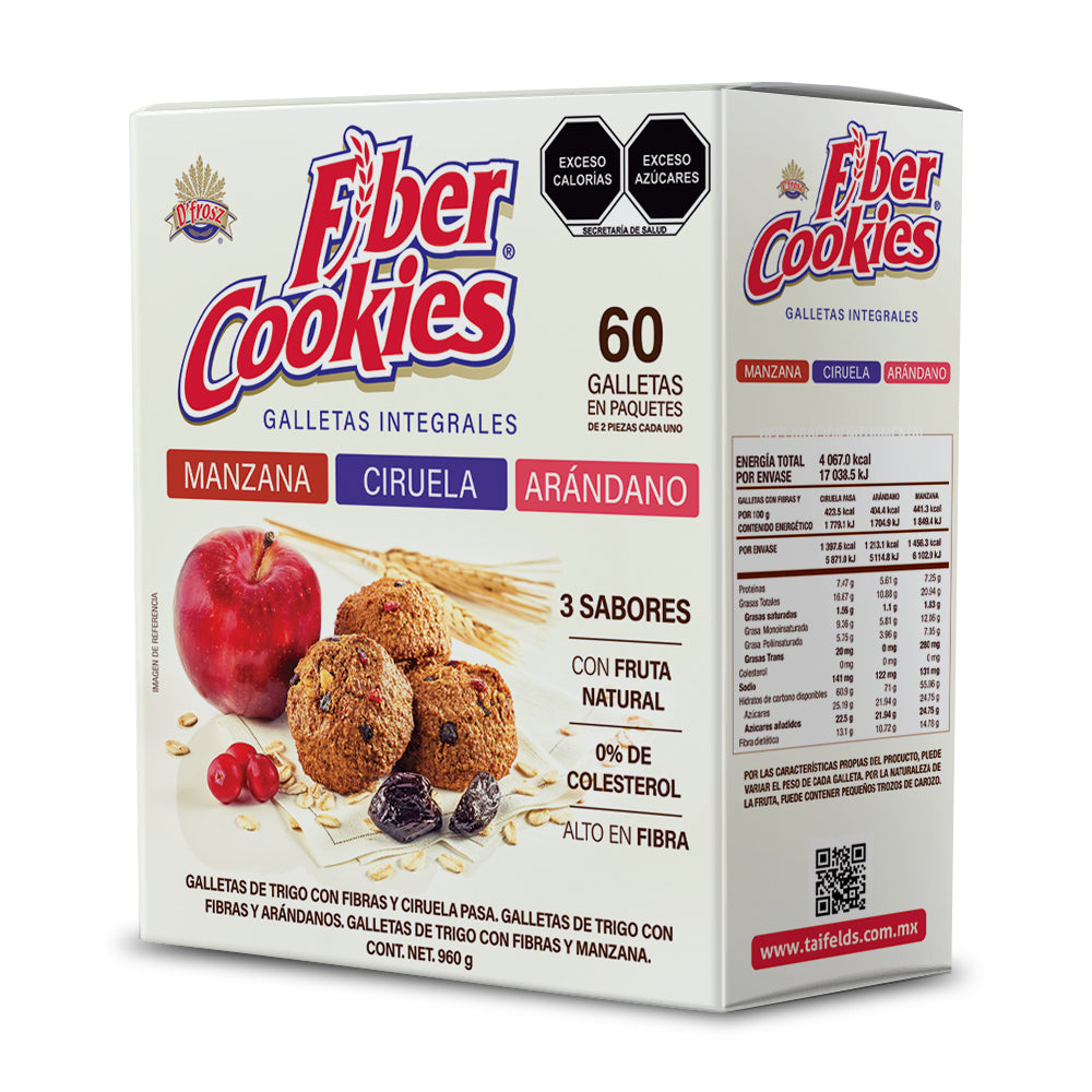 Fiber Cookies (Ciruela Pasa, Arándano y Manzana) 960g