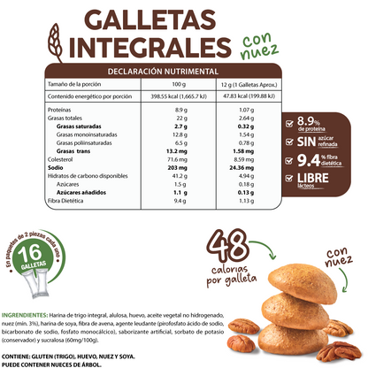 Galletas Integrales con Nuez 200g