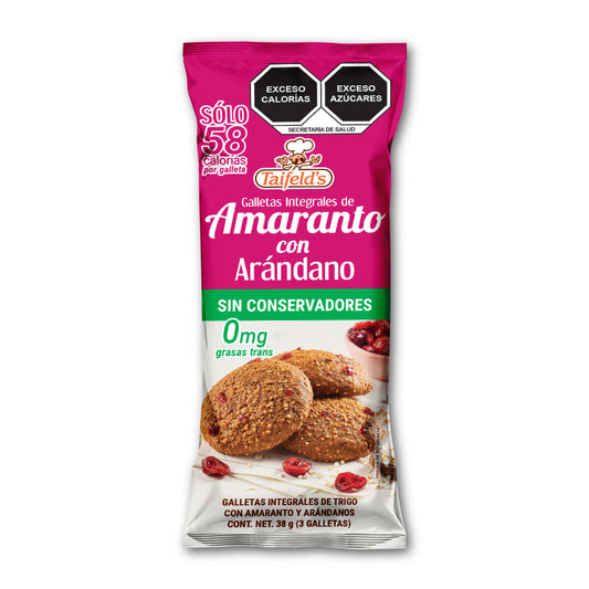 Galletas de Amaranto con Arándanos 38g (3 Galletas)