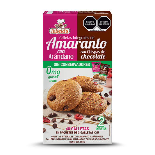 Galletas de Amaranto Mix (Arándanos y Chispas) 608g