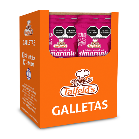 Galletas de Amaranto con Arándanos Display (10 paquetes de 38g)