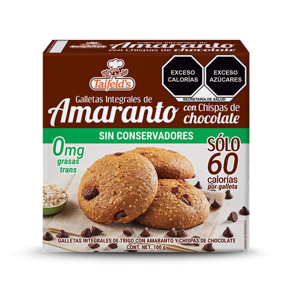 Galletas de Amaranto con Chispas de Chocolate 100g