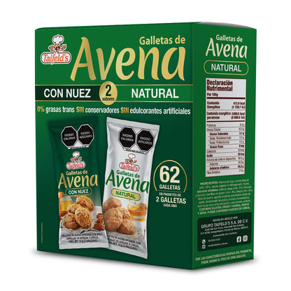 Galletas de Avena Mix (Natural y Nuez) 1kg