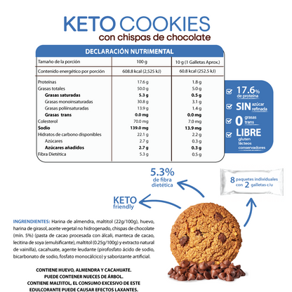 Keto Cookies Mix (Nuez, Almendra y Chispa) 480g