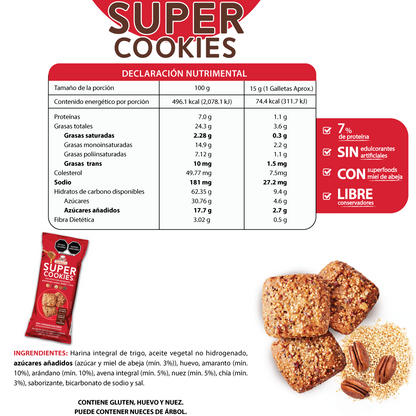 Super Cookies Nuez 45g (3 Galletas)